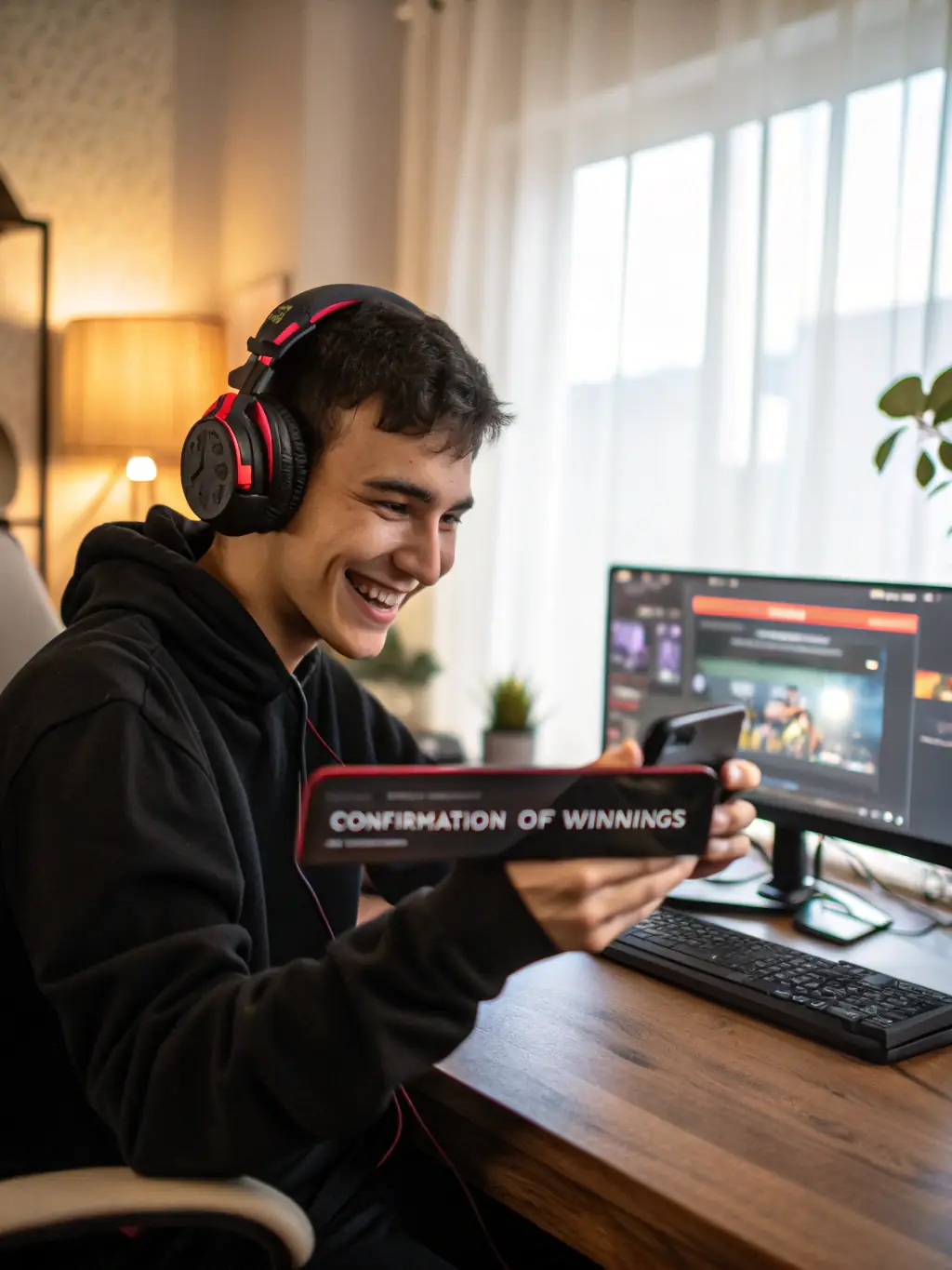 An image depicting a user engaging with the Chao Fan International app, with visual cues suggesting a focus on mental well-being and healthy gaming habits.